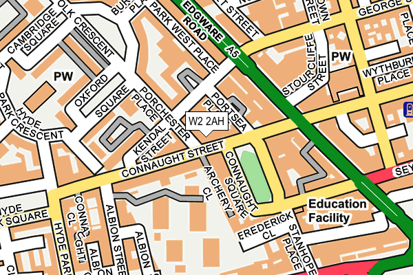 W2 2AH map - OS OpenMap – Local (Ordnance Survey)