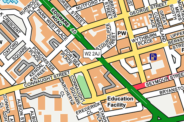 W2 2AJ map - OS OpenMap – Local (Ordnance Survey)