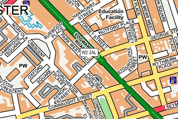 W2 2AL map - OS OpenMap – Local (Ordnance Survey)