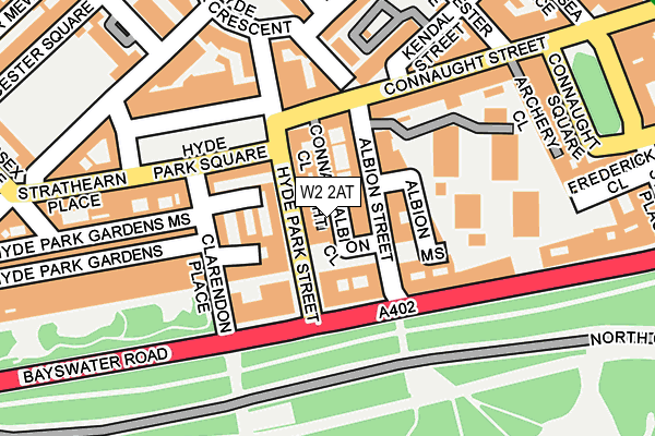 W2 2AT map - OS OpenMap – Local (Ordnance Survey)