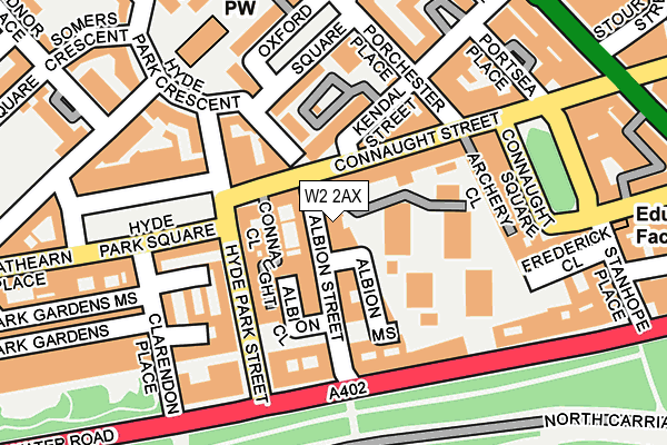 W2 2AX map - OS OpenMap – Local (Ordnance Survey)