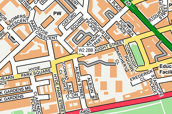 W2 2BB map - OS OpenMap – Local (Ordnance Survey)