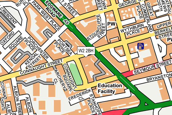W2 2BH map - OS OpenMap – Local (Ordnance Survey)