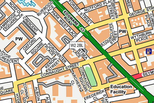W2 2BL map - OS OpenMap – Local (Ordnance Survey)