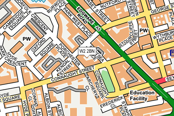 W2 2BN map - OS OpenMap – Local (Ordnance Survey)