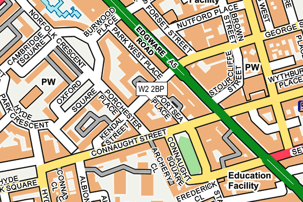 W2 2BP map - OS OpenMap – Local (Ordnance Survey)