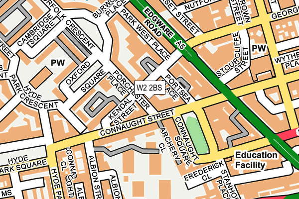 W2 2BS map - OS OpenMap – Local (Ordnance Survey)