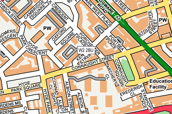 W2 2BU map - OS OpenMap – Local (Ordnance Survey)