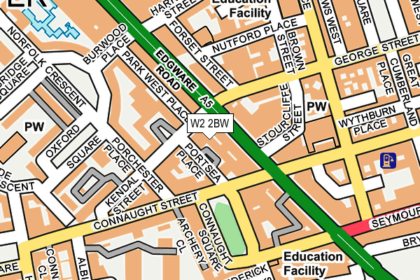 W2 2BW map - OS OpenMap – Local (Ordnance Survey)