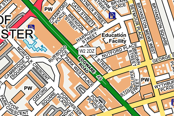 W2 2DZ map - OS OpenMap – Local (Ordnance Survey)