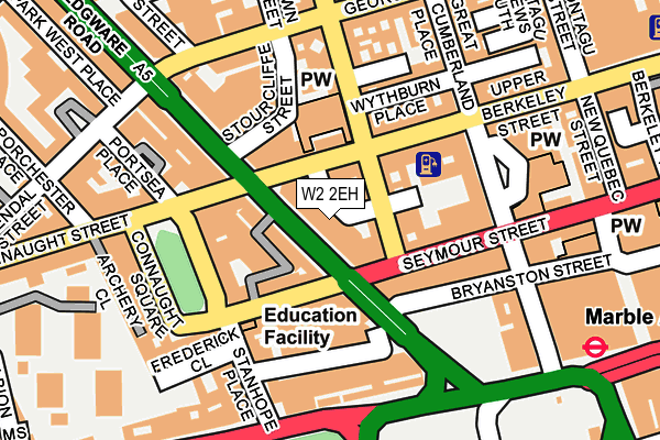 W2 2EH map - OS OpenMap – Local (Ordnance Survey)