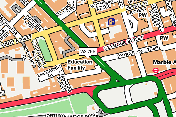 W2 2ER map - OS OpenMap – Local (Ordnance Survey)