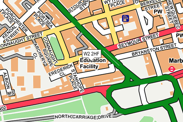 W2 2HF map - OS OpenMap – Local (Ordnance Survey)