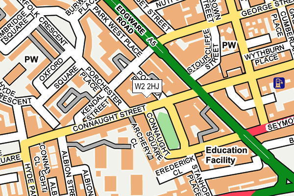 W2 2HJ map - OS OpenMap – Local (Ordnance Survey)