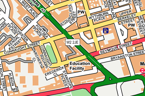 W2 2JE map - OS OpenMap – Local (Ordnance Survey)