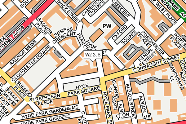 W2 2JS map - OS OpenMap – Local (Ordnance Survey)