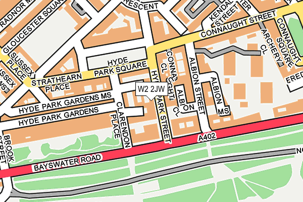 W2 2JW map - OS OpenMap – Local (Ordnance Survey)