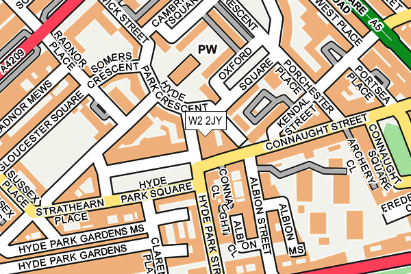 W2 2JY map - OS OpenMap – Local (Ordnance Survey)