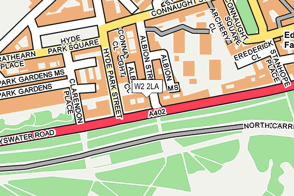 W2 2LA map - OS OpenMap – Local (Ordnance Survey)