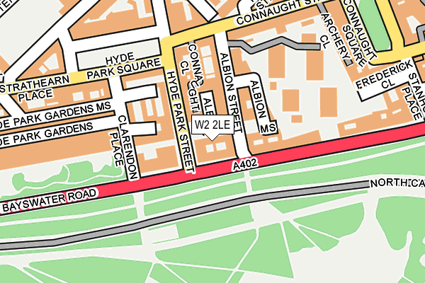 W2 2LE map - OS OpenMap – Local (Ordnance Survey)