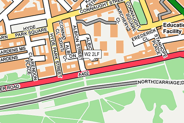 W2 2LF map - OS OpenMap – Local (Ordnance Survey)