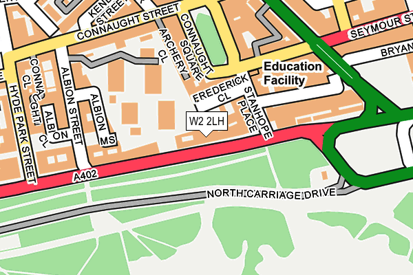 W2 2LH map - OS OpenMap – Local (Ordnance Survey)