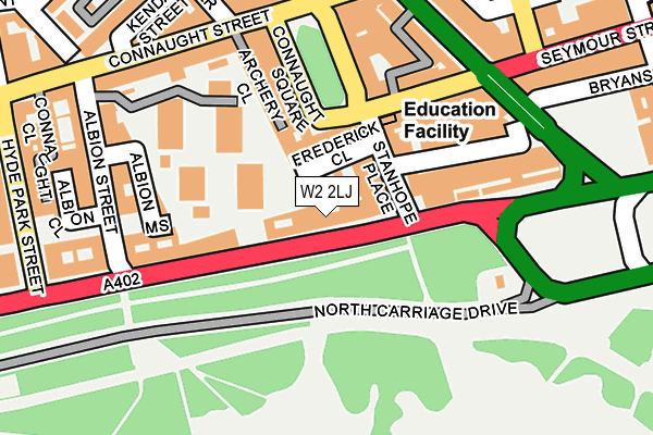 W2 2LJ map - OS OpenMap – Local (Ordnance Survey)