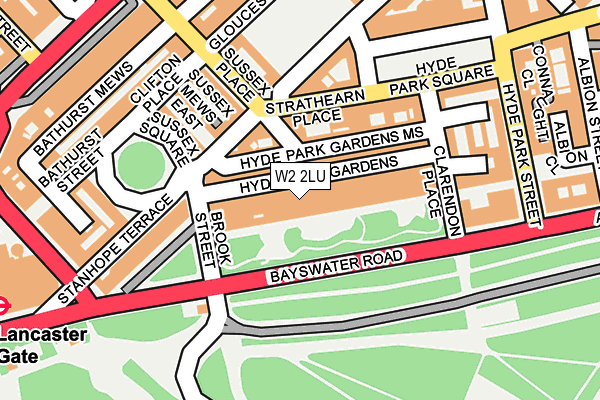 W2 2LU map - OS OpenMap – Local (Ordnance Survey)