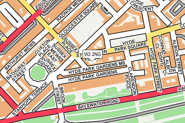 W2 2NG map - OS OpenMap – Local (Ordnance Survey)