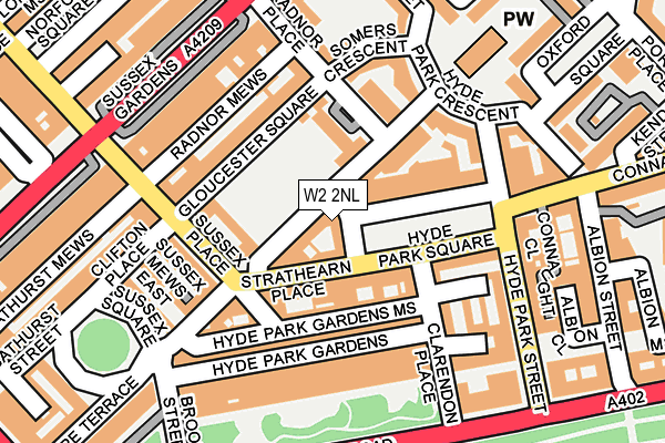 W2 2NL map - OS OpenMap – Local (Ordnance Survey)