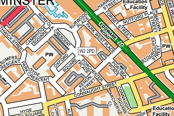 W2 2PD map - OS OpenMap – Local (Ordnance Survey)