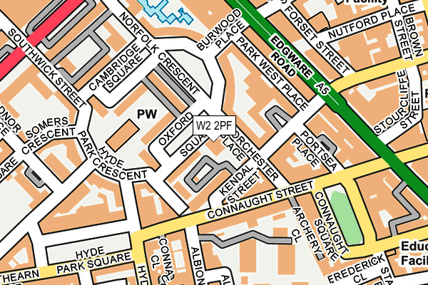 W2 2PF map - OS OpenMap – Local (Ordnance Survey)