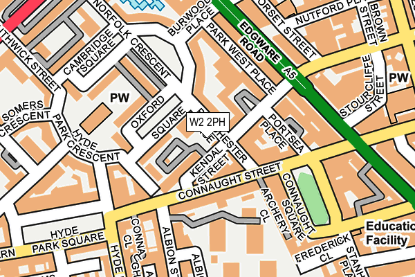 W2 2PH map - OS OpenMap – Local (Ordnance Survey)