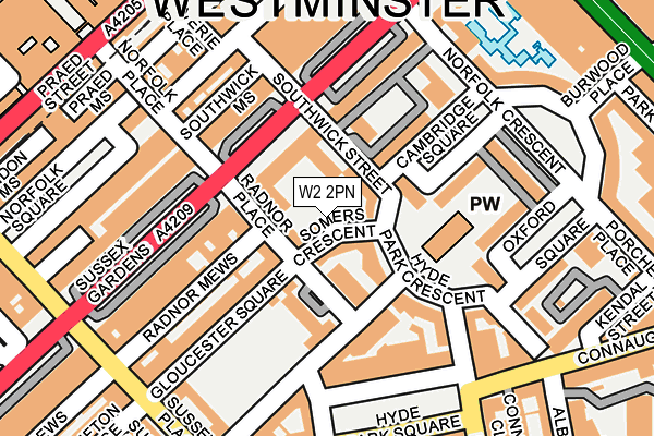 W2 2PN map - OS OpenMap – Local (Ordnance Survey)