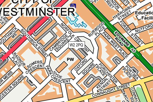 W2 2PQ map - OS OpenMap – Local (Ordnance Survey)