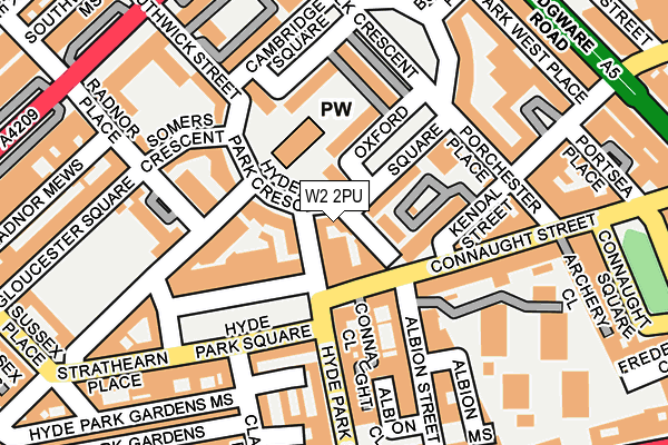 W2 2PU map - OS OpenMap – Local (Ordnance Survey)