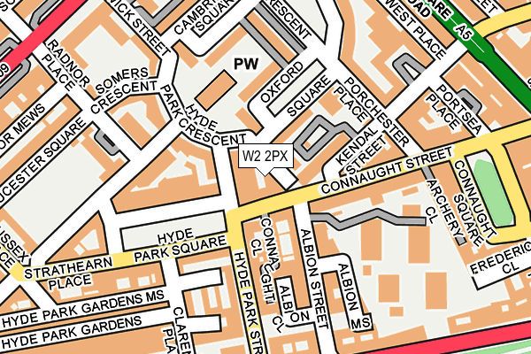 W2 2PX map - OS OpenMap – Local (Ordnance Survey)