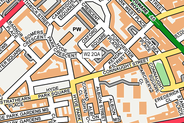 W2 2QA map - OS OpenMap – Local (Ordnance Survey)