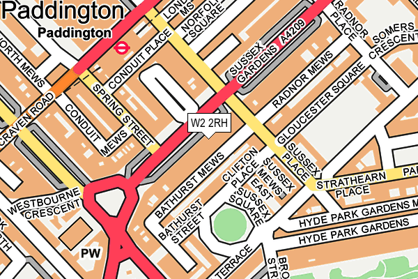 W2 2RH map - OS OpenMap – Local (Ordnance Survey)