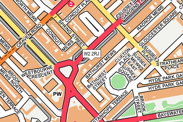 W2 2RJ map - OS OpenMap – Local (Ordnance Survey)