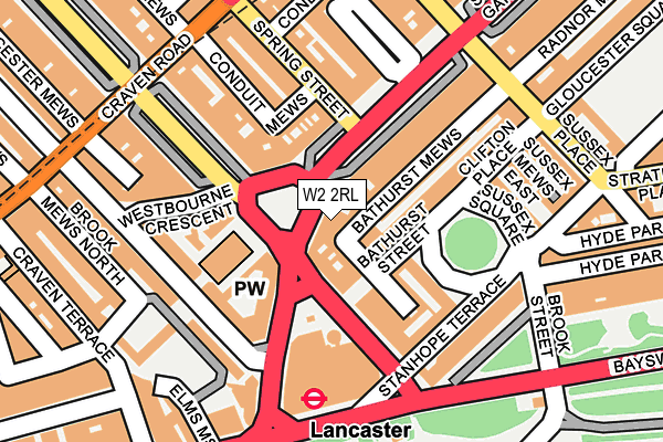 W2 2RL map - OS OpenMap – Local (Ordnance Survey)