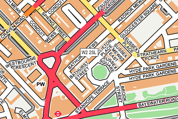 W2 2SL map - OS OpenMap – Local (Ordnance Survey)