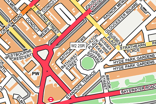 W2 2SR map - OS OpenMap – Local (Ordnance Survey)