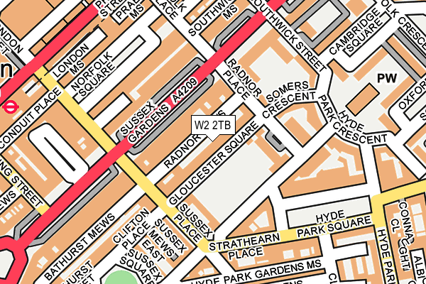 W2 2TB map - OS OpenMap – Local (Ordnance Survey)