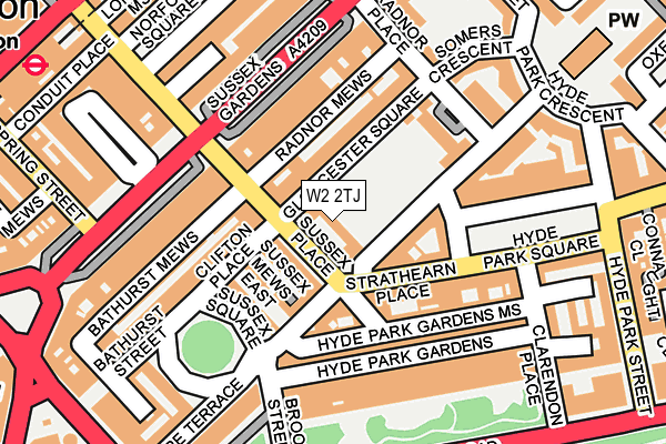 W2 2TJ map - OS OpenMap – Local (Ordnance Survey)