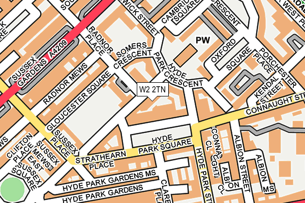 W2 2TN map - OS OpenMap – Local (Ordnance Survey)