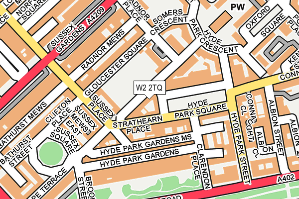 W2 2TQ map - OS OpenMap – Local (Ordnance Survey)