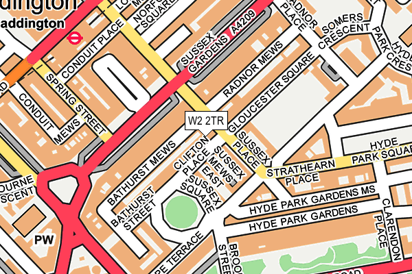 W2 2TR map - OS OpenMap – Local (Ordnance Survey)