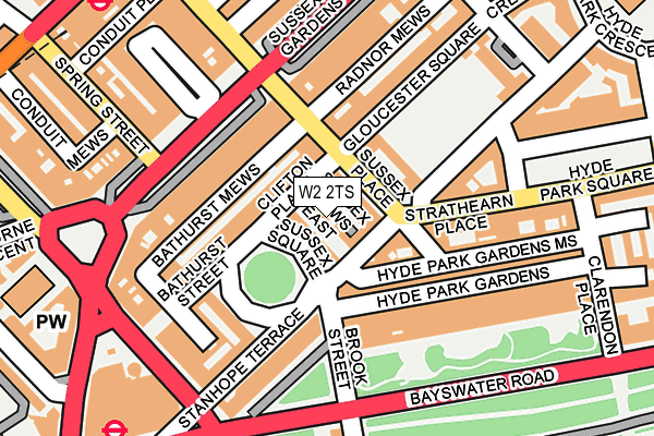 W2 2TS map - OS OpenMap – Local (Ordnance Survey)