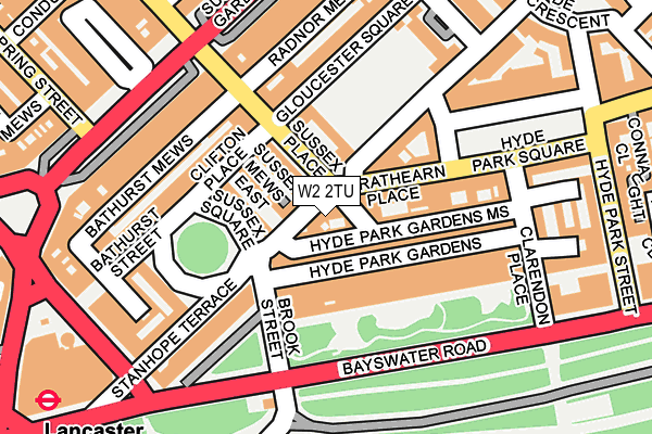 W2 2TU map - OS OpenMap – Local (Ordnance Survey)